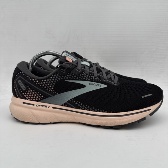 Brooks Ghost 14 Running Shoes Women Size 11 B Black Blue 1203561B026